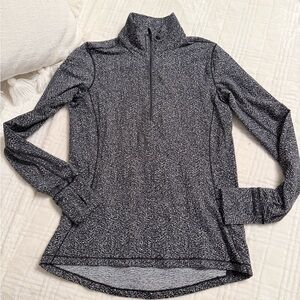 Lululemon Women's Black and black/white Quarter-Zip Top